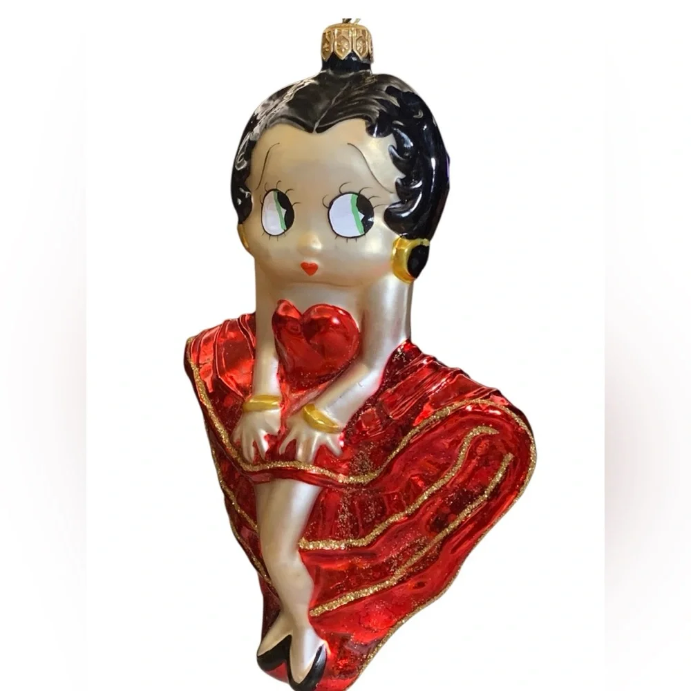 VTG Kurt Adler Betty Boop Mercury Glass Christmas Ornament. 7” Tall‎